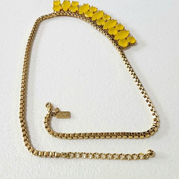 Kate Spade Neon Yellow Marquee Bib Statement Necklace - Picture 6 of 10